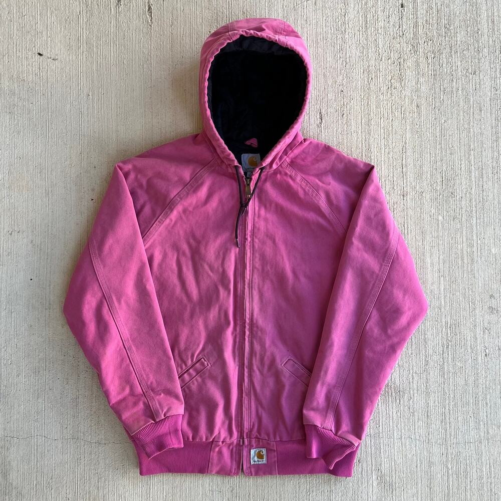 Carhartt WOMENS pink hooded work wear jacket